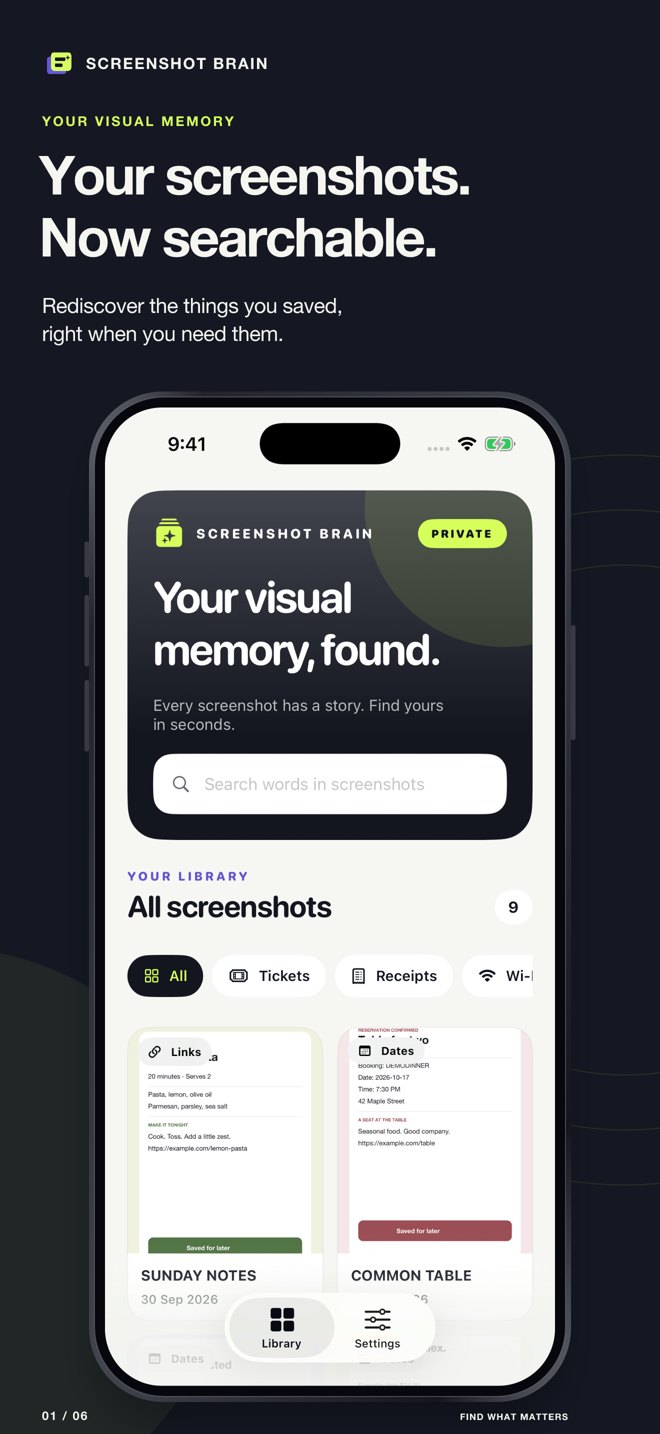 Screenshot Brain screenshot library