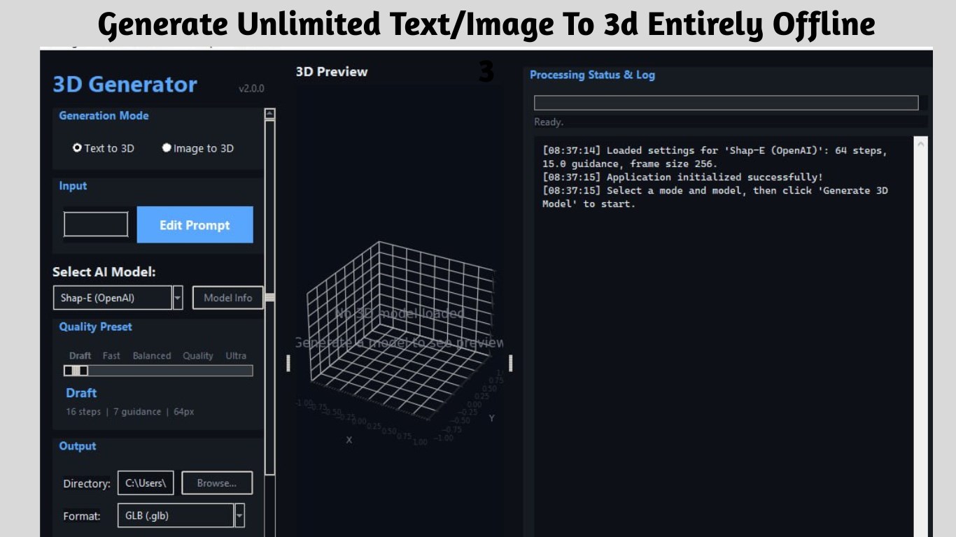 Generate 3D from Text or Image