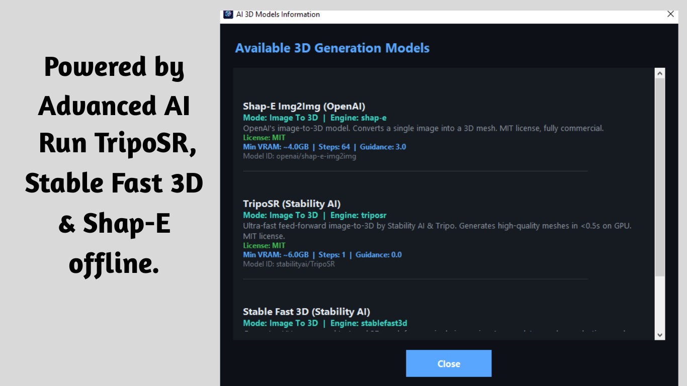 3+ AI 3D Generator Models