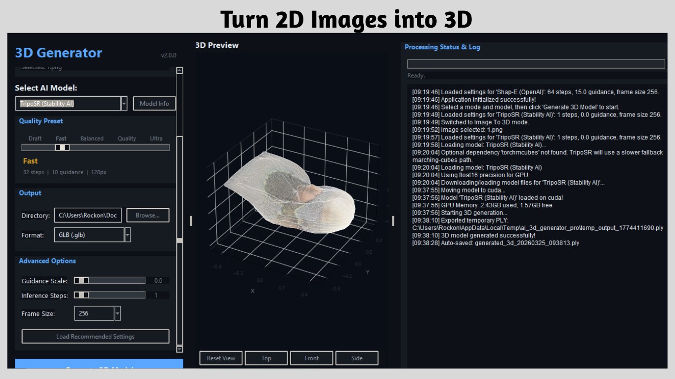 Turn 2D Images to 3D