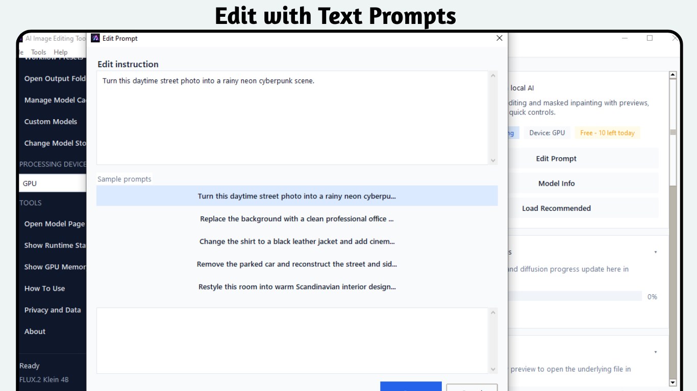 Text Prompt Editing