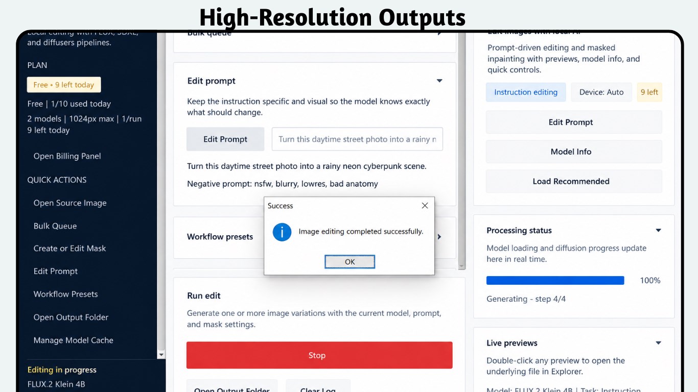 High-Resolution Outputs