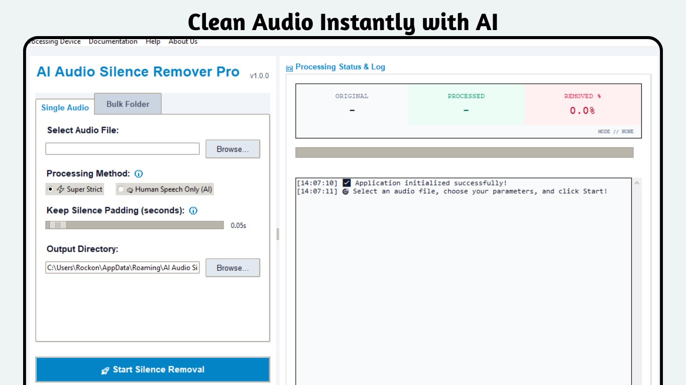Clean Audio Instantly with AI