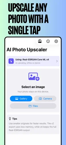 Upscale with Single Tap