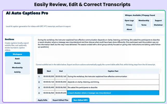 AI Auto Captions Pro Mac caption styles