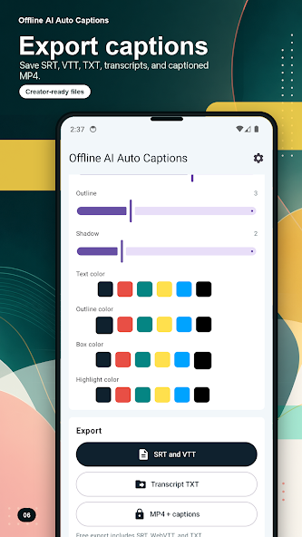 Offline AI Auto Captions editor