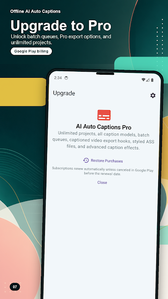 Offline AI Auto Captions style controls