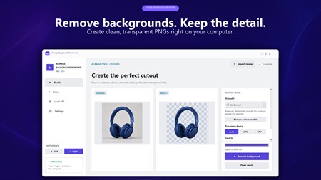AI Background Remover Main Interface
