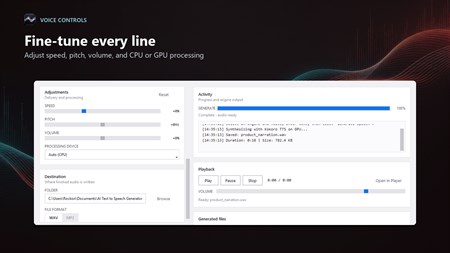 AI Text To Speech audio player