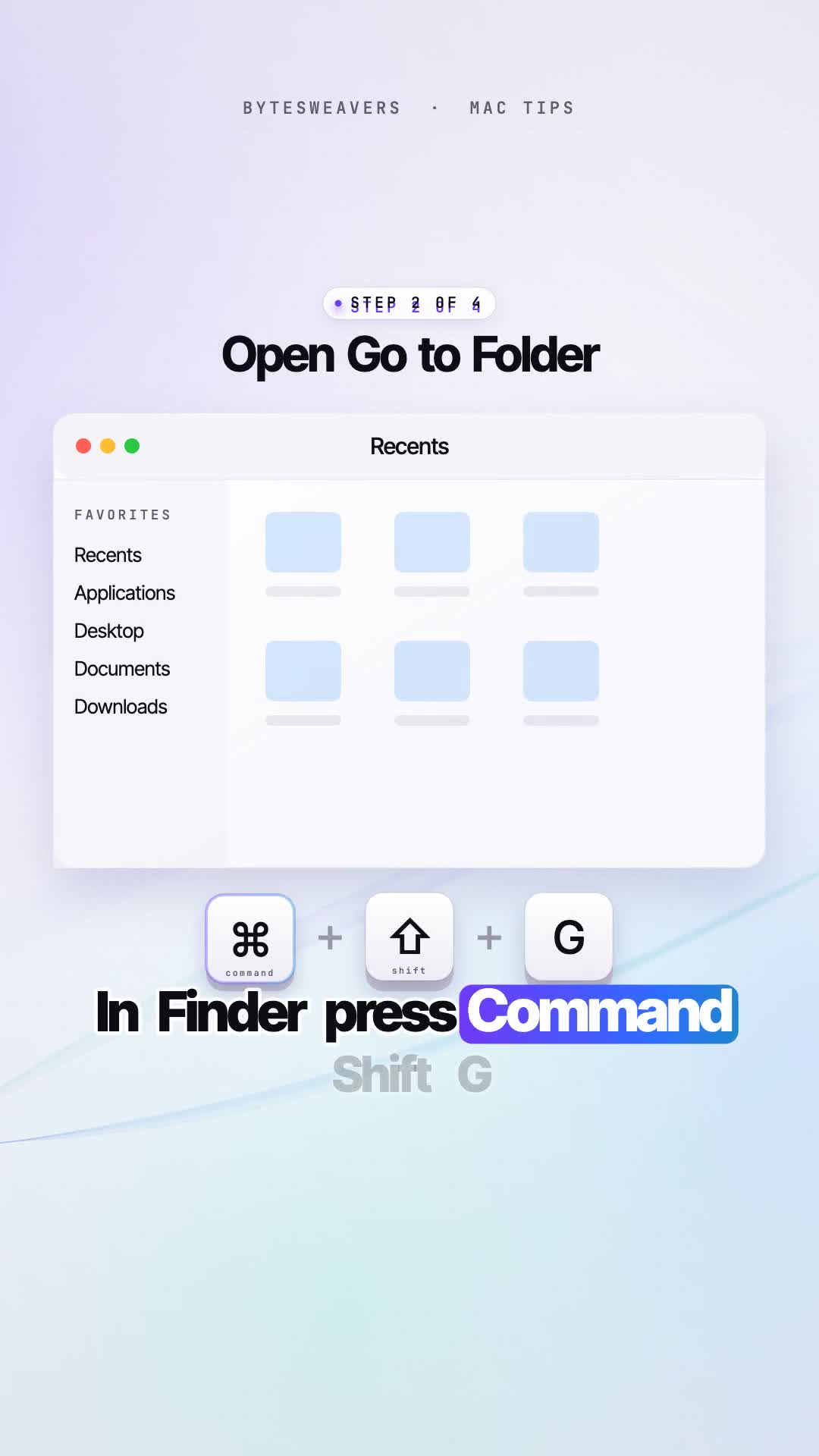 Finder Go to Folder ready for the Caches path
