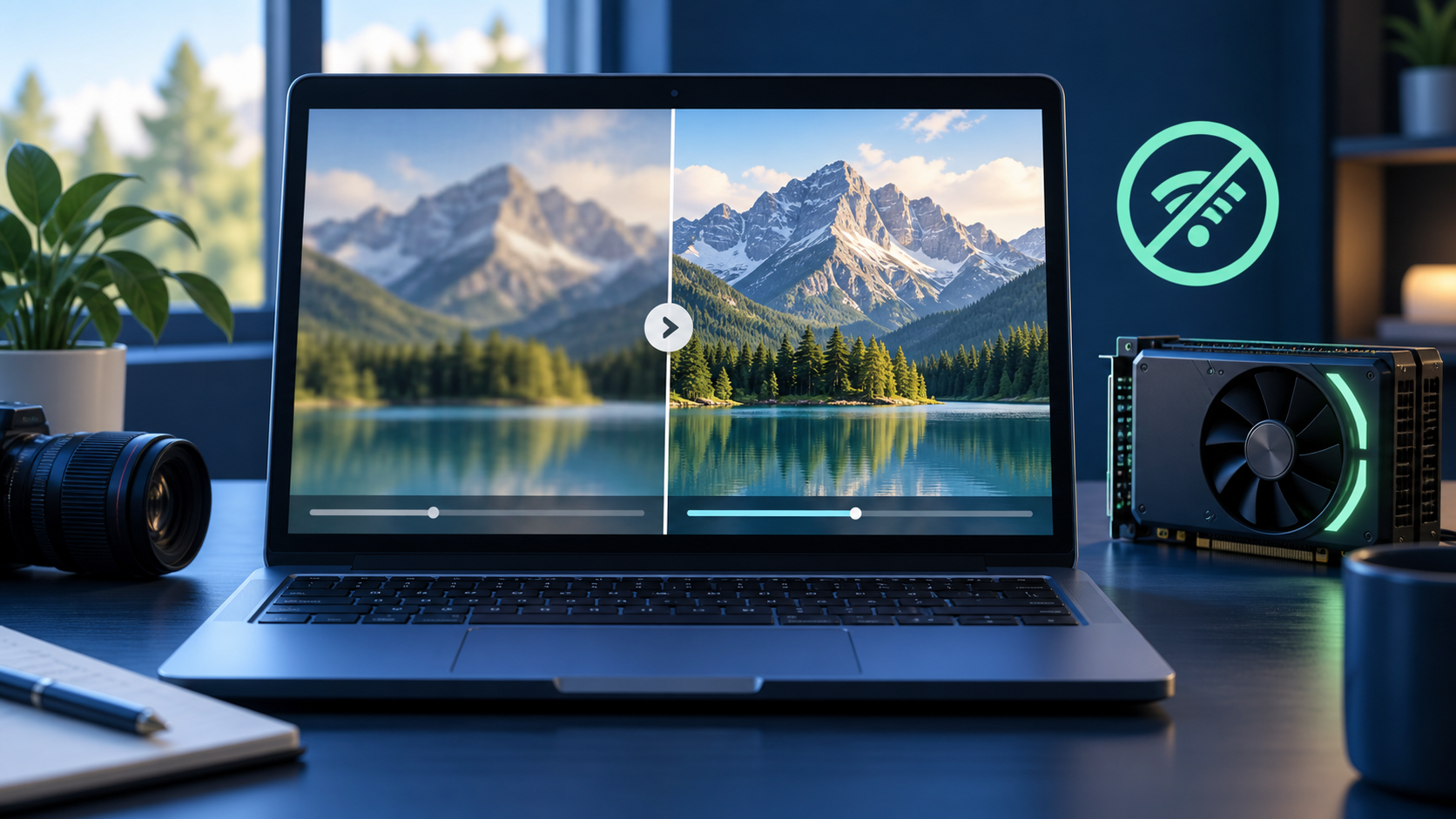 Offline AI video upscaler workflow using a local GPU on Windows